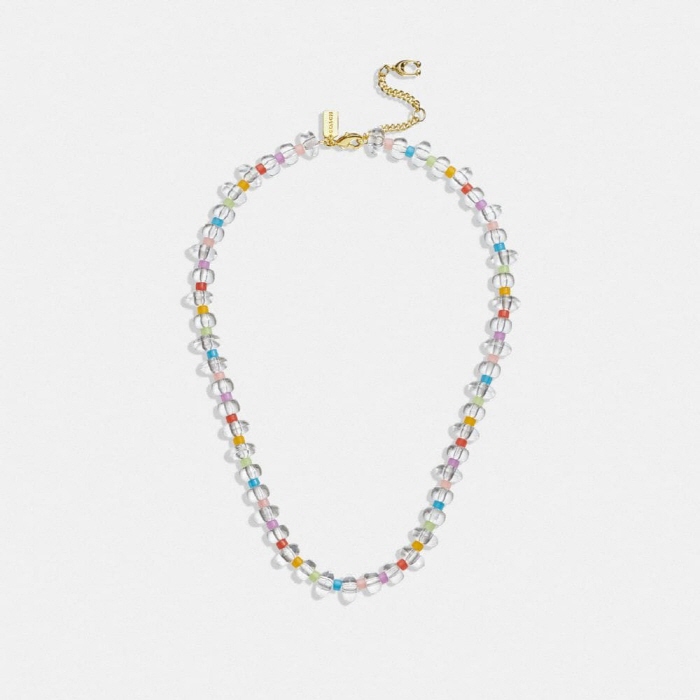 코치 여성 Signature Beaded 목걸이 CL335 GDMC