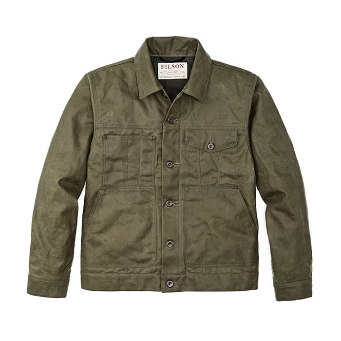 필슨 남성 틴 클로스 쇼트 라인드 크루저 자켓 20232828 Military Green