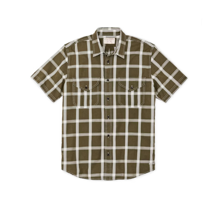 필슨 알라스칸 가이드 반팔 셔츠 20248771 Green White Plaid