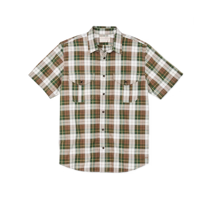 필슨 알라스칸 가이드 반팔 셔츠 20248771 Green White Plaid