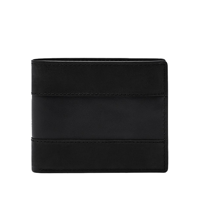 Fossil Men's Everett Leather Bifold with Flip ID Wallet, Black, (Model:  ML4397001)