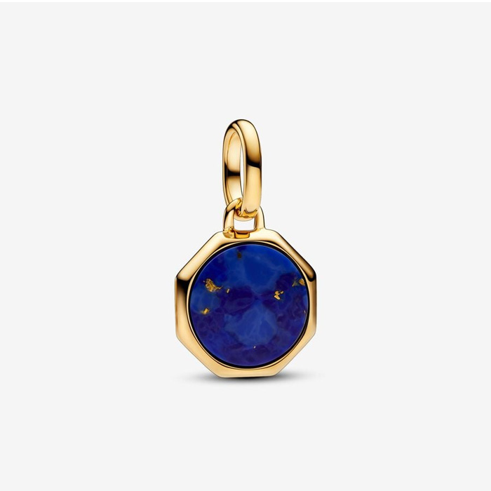 판도라 Blue Engravable Mini Medallion Charm 763388C01