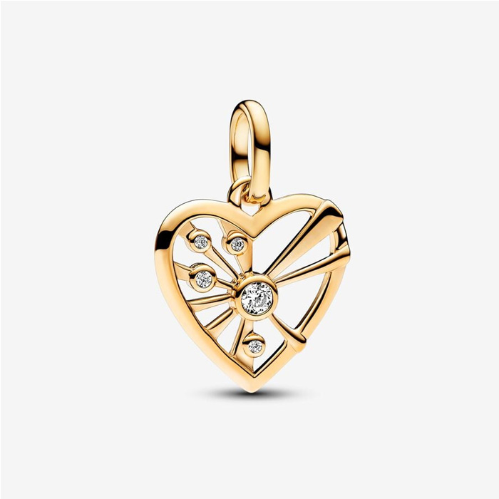 판도라 Heart Rays Medallion Charm 763453C01