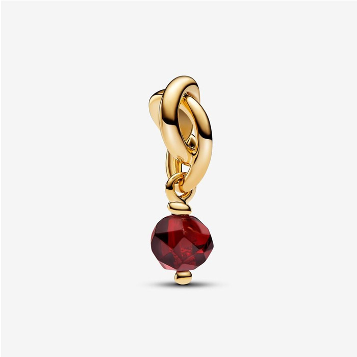 판도라 January Red Eternity Dangle Charm 763462C01