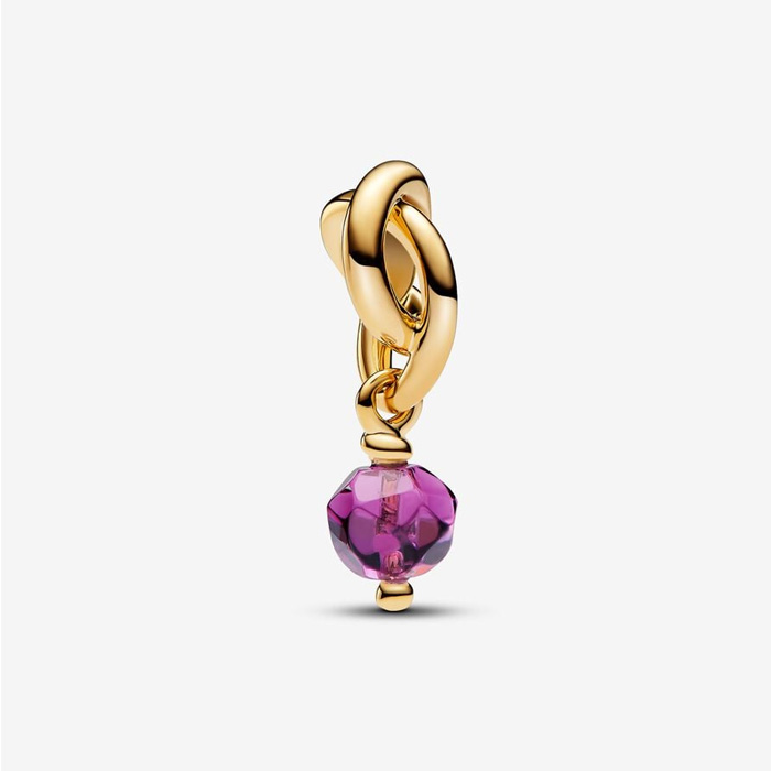 판도라 February Purple Dangle Charm 763462C02