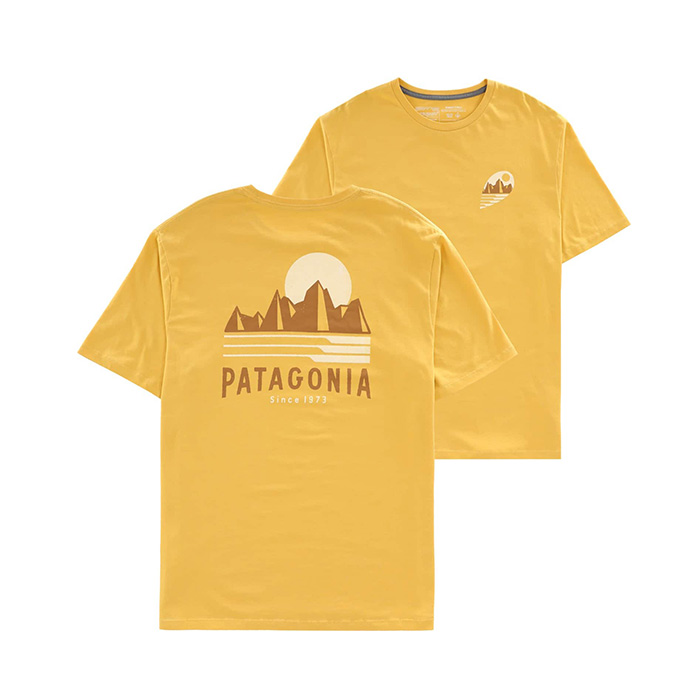 폴로믹스,파타고니아 튜브 뷰 오가닉 반팔티 Mountain Yellow