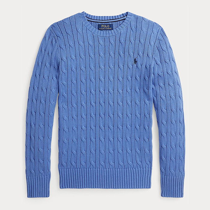 폴로 보이 2-7 케이블 스웨터 Blue