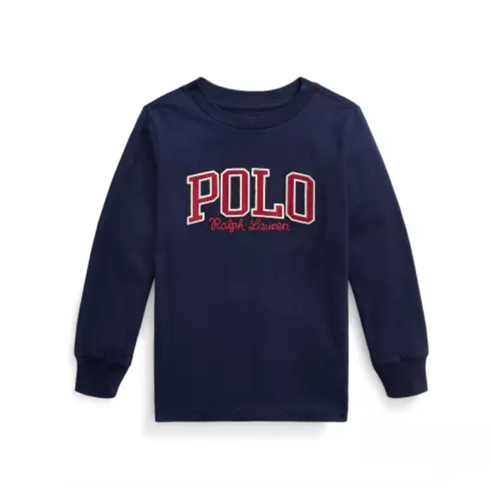 폴로 보이 8-20 긴팔 Polo 로고티 Navy