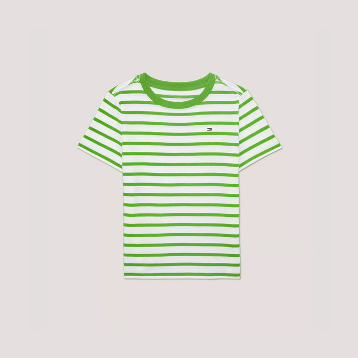 폴로믹스,타미 보이 2-18 스트라이프 티셔츠 Green Wht