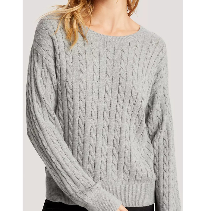타미 여성 릴렉스핏 케이블 스웨터 Grey