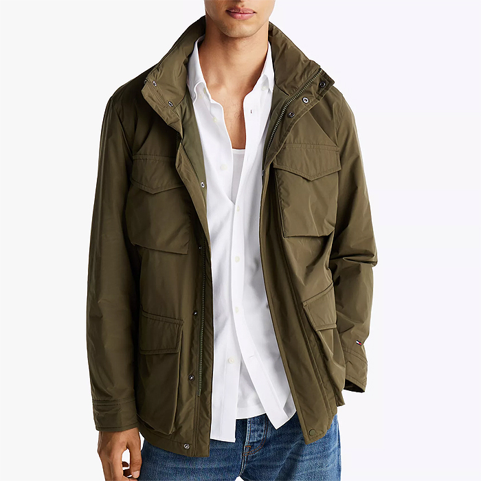 폴로믹스,타미 남성 라잇웨잇 팩커블 필드 자켓 Army Green