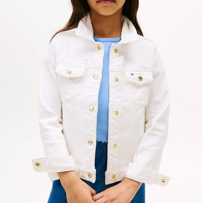 타미 걸 2-16 화이트 스트레치 데님 자켓 White Denim