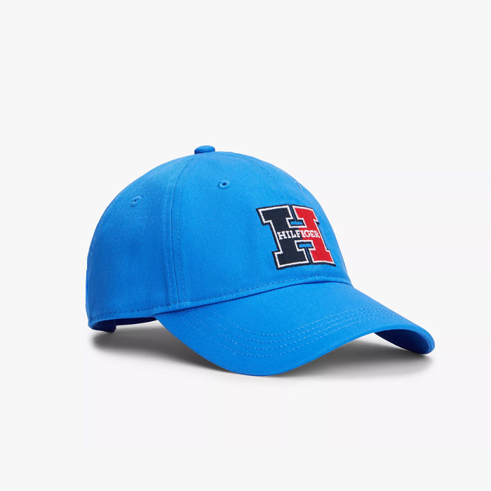 타미 남성 컬러블럭 로고 베이스볼 모자 Bright Blue